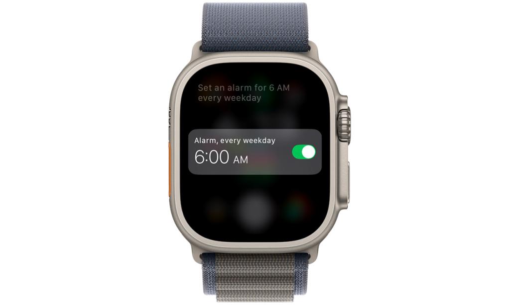 Use Siri to set a repeating alarm on Apple Watch