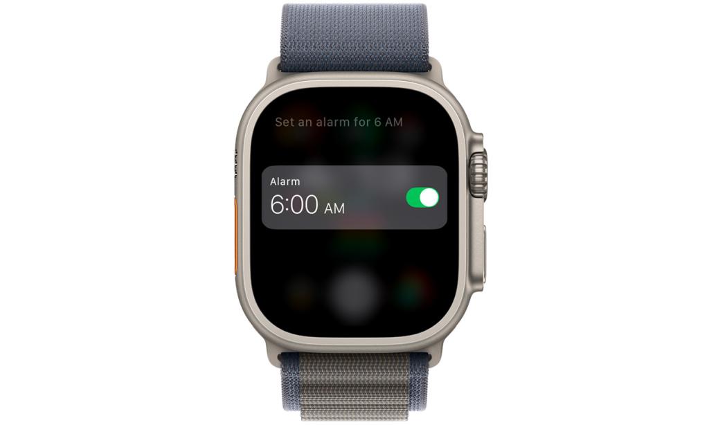 Use Siri to set an alarm on Apple Watch