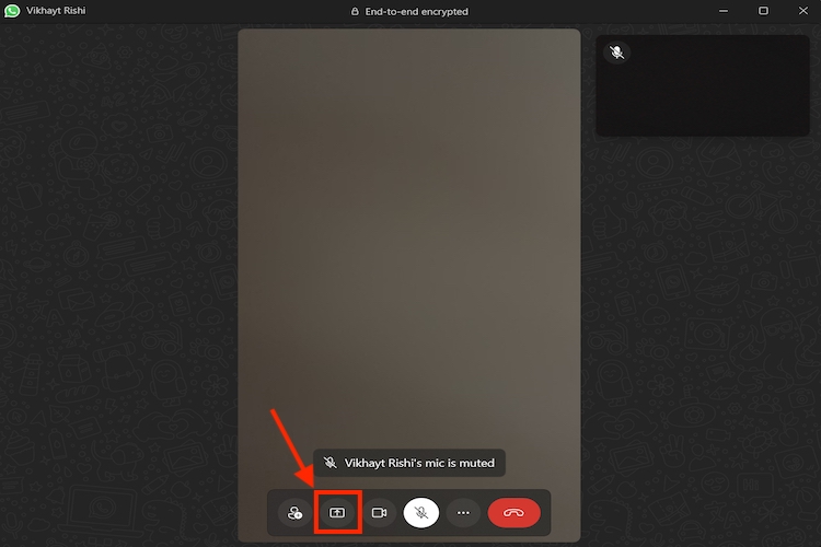 how to screen share on whatsapp mac