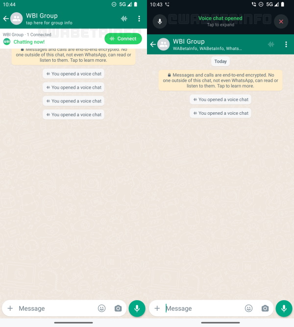 Fonction De Chat Vocal Whatsapp