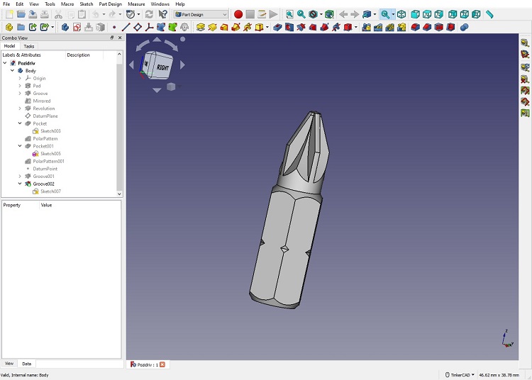 FreeCAD interface