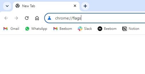 open chrome flags page