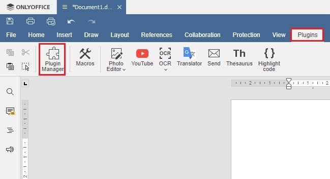 Plugin-Manager In Der Onlyoffice-Desktop-App
