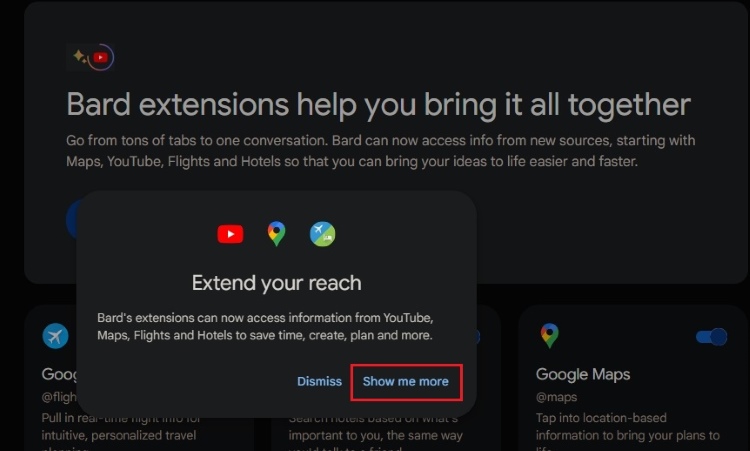 Google Bard September update: App extensions and new features