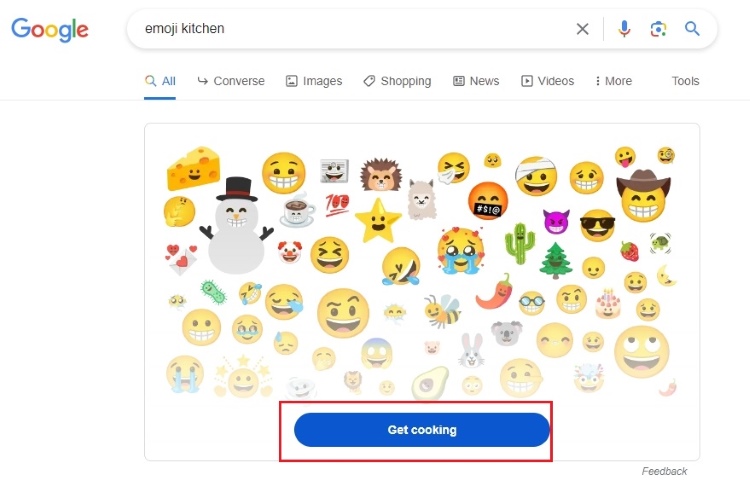 search emoji kitchen on google