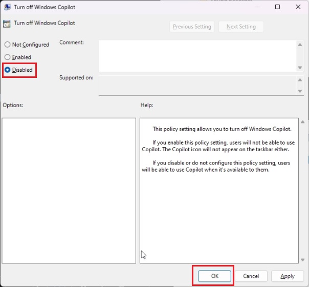 enable windows copilot through group policy on windows 11