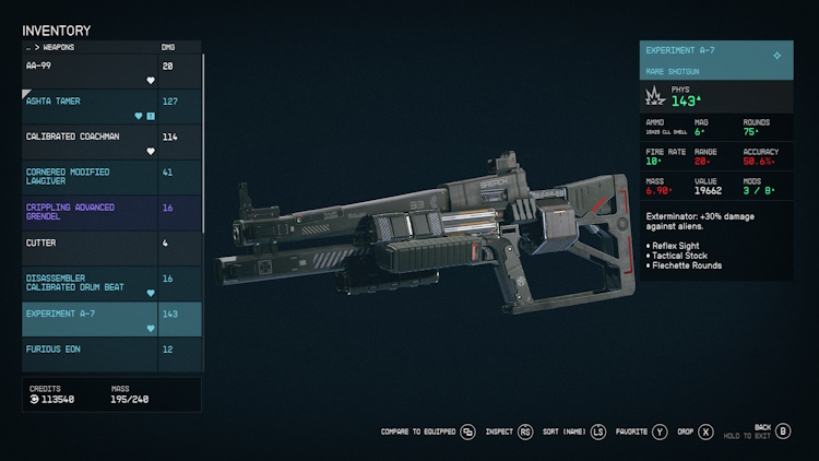 Experiment A-7 Shotgun Starfield