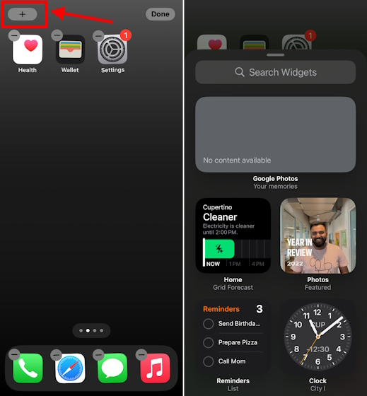 Add interactive widgets to iPhone home screen