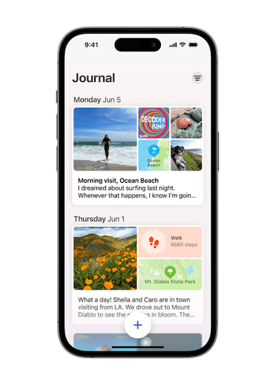 Journal App iOS 17