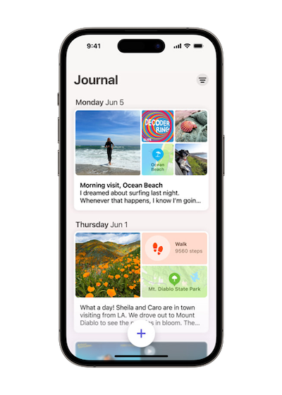 Journal App iOS 17