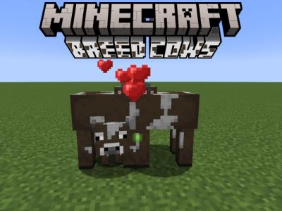 Cows breeding in Minecraft