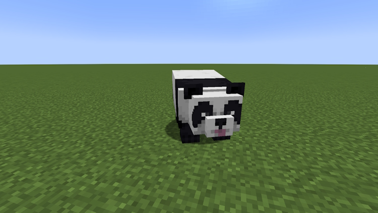 Personnalité de panda ludique dans Minecraft
