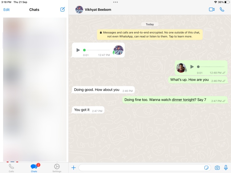 Chat for iPad 