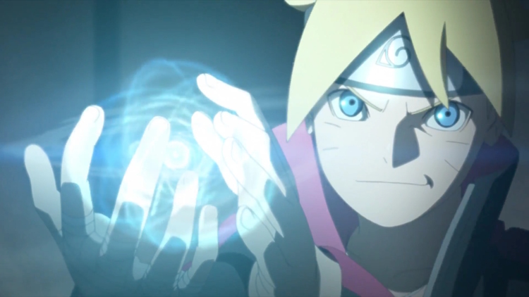 Boruto using Compression Rasengan