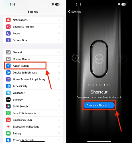 iPhone 15 Pro-এ অ্যাকশন বোতাম কাস্টমাইজ করুন