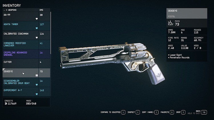 Deadeye pistol 