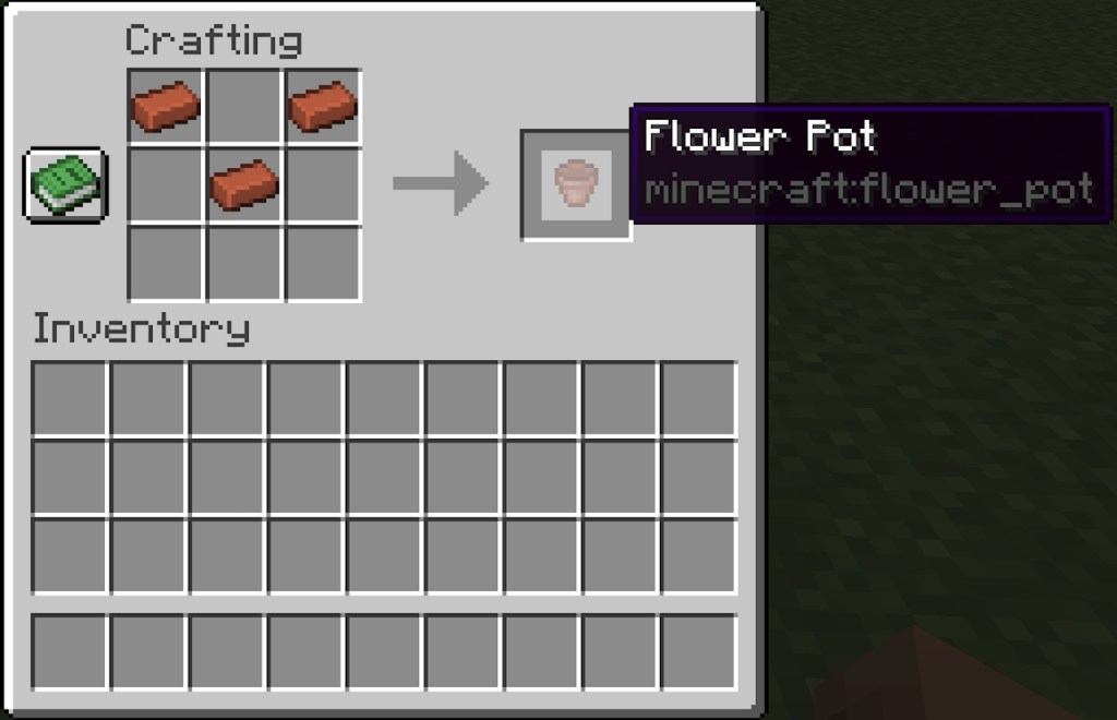 Alternative crafting recipe for a flower pot 