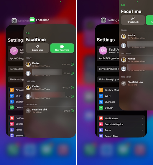 Forcer à quitter l'application FaceTime