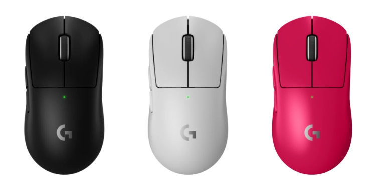 Souris de jeu Logitech G Pro X Superlight 2 en noir, blanc et rose