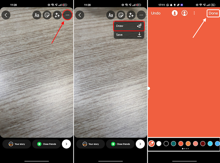Changing Instagram Story background using Layering