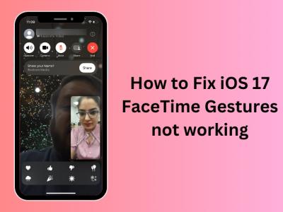 Comment réparer les gestes iOS 17 FaceTime ne fonctionne pas