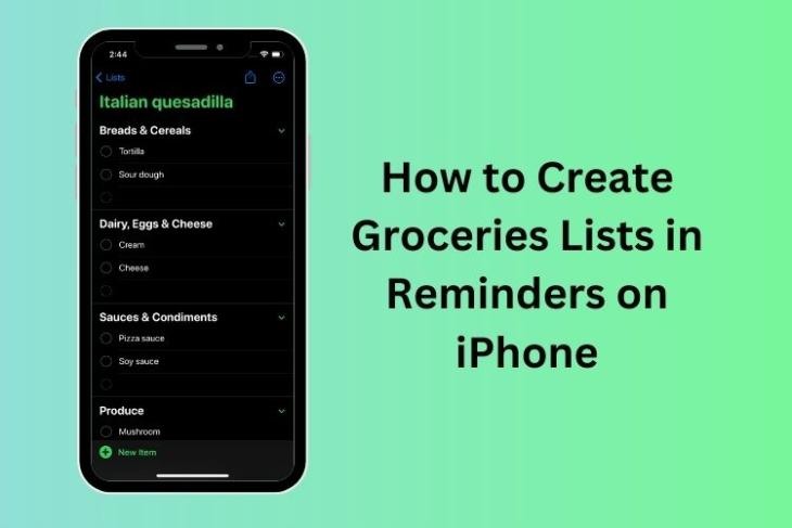 How to create Groceries Lists in Reminders on iPhone