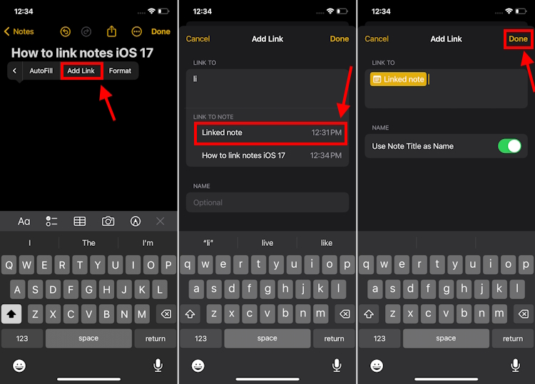 How to add screenshots from iOS Store links in the iPhone Notes