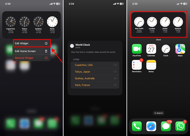 How to edit widgets on iPhone