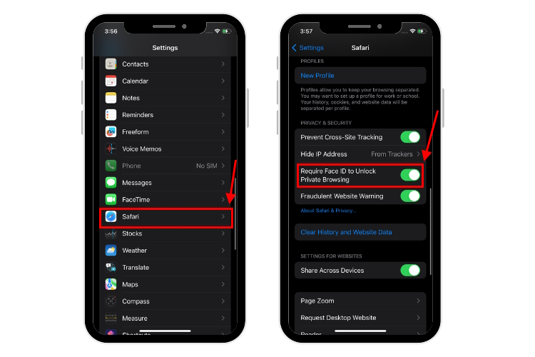 How to lock private tabs in Safari on iPhone