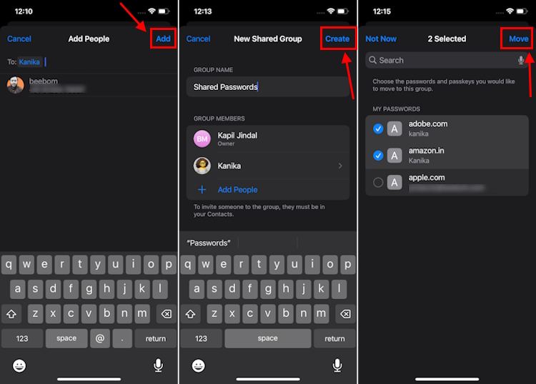 How to share passwords with family on iPhone