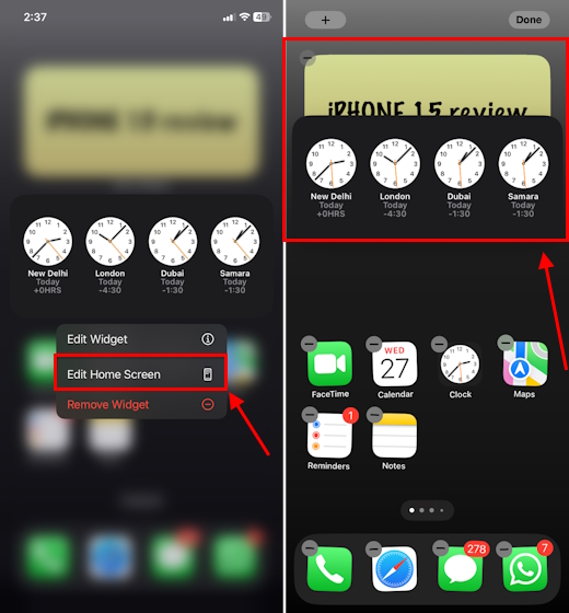 How to stack widgets on iPhone