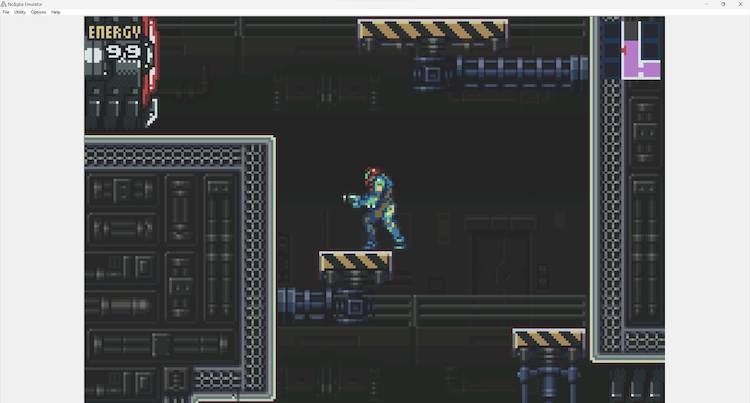 Metroid Fusion Gameplay on No$GBA