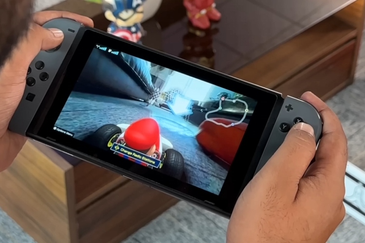 mario kart augmented reality game on switch