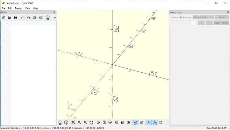 OpenSCAD interface