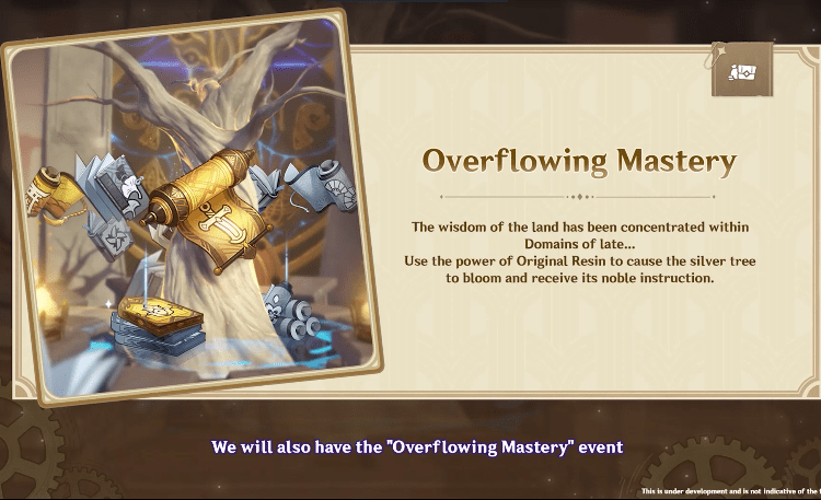 In game event : Overflowing Mastery Event