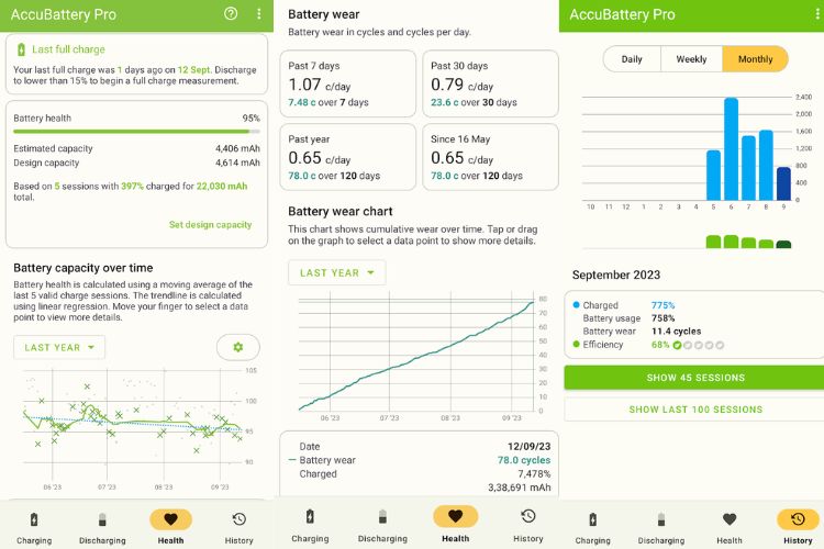 Pixel 6 Accubattery Stats - Android battery health