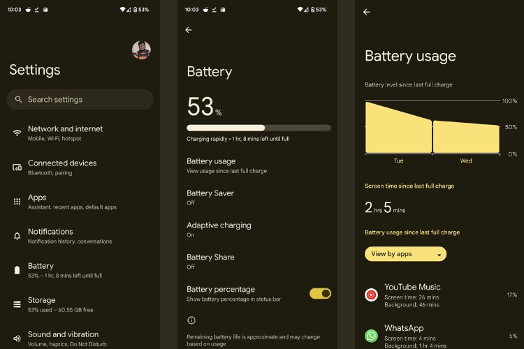 Pixel 6 Battery Stats