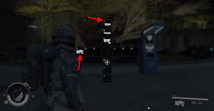 Como equipar e trocar armas rapidamente em Starfield 7 Starfield de roda rápida
