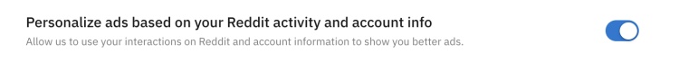 Reddit activity ads