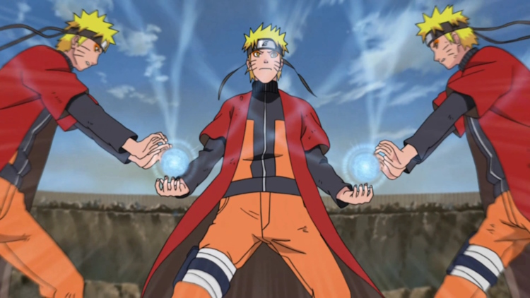 Naruto using Sage Technique: Spiralling Serial Spheres