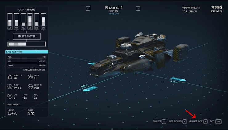 Como renomear seu navio Starfield (guia) 2 A tela de personalização