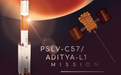 This image depicts the debut solar mission of ISRO, the Aditya-L1