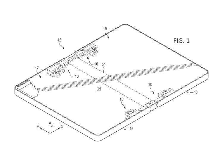 This image represents the latest Microsoft patent with a 360-degree foldable screen