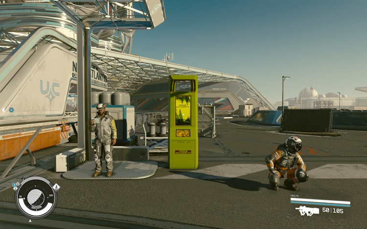 Todos os locais da autoridade comercial em Starfield 11 Quiosque da Autoridade Comercial New Atlantis
