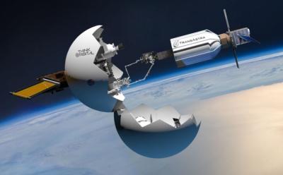 TransAstra spacecraft that uses a special mechanism to capture space debris