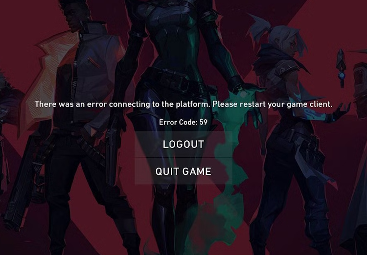 Val 59 error on loading screen in Valorant