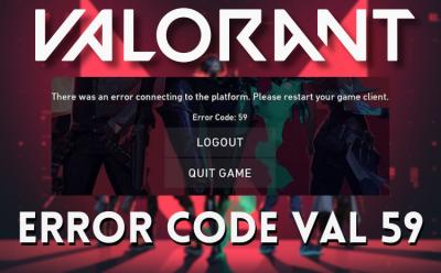 Valorant fix error code val 59 feature image