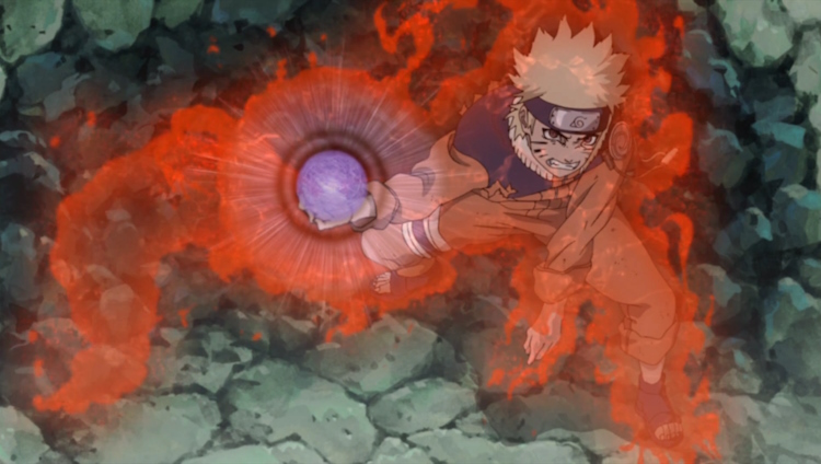 Naruto using Vermillion Rasengan