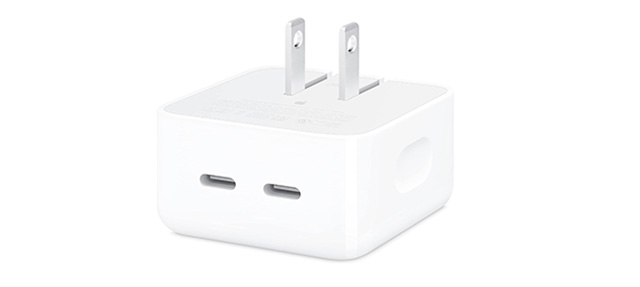 Apple official dual port charger for iPhone 15 and iPhone 15 Pro