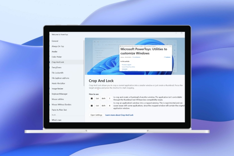 Microsoft PowerToys' Crop and Lock lets you make mini app windows - The  Verge